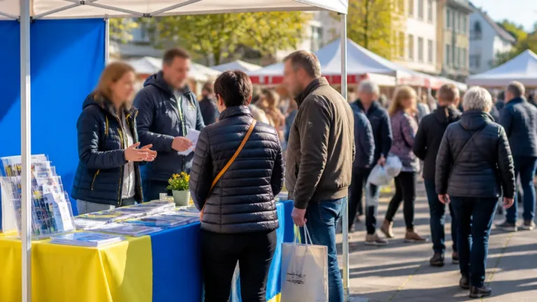 FDP Burgdorf startet Wahlkampf: Informationsstand auf dem Wochenmarkt