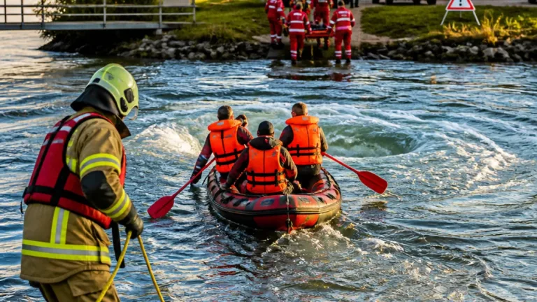 Fehlalarm durch Junggesellenabschied: Feuerwehr bei Neuenburg rettet Person aus Strudel im Rhein