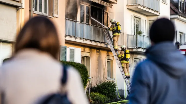 Feuer auf der Hummelstrasse in Frauenfeld: Balkon und Wohnung stark beschädigt