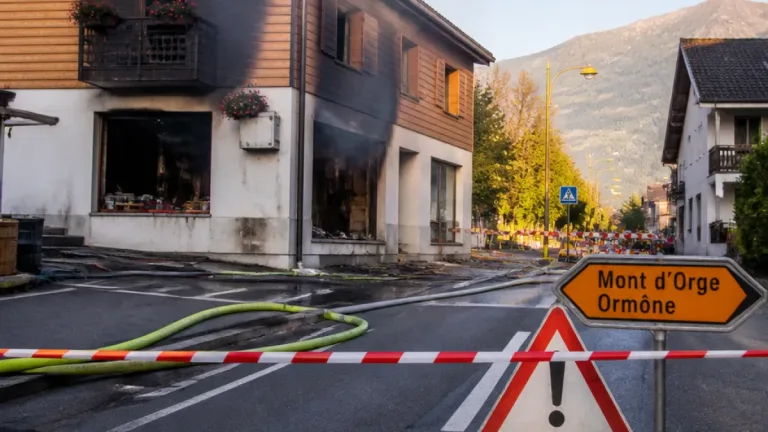 Feuer in Schreinerei in Savièse: Keine Verletzten, Strasse vorübergehend gesperrt