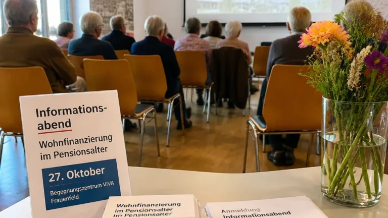 Frauenfeld: Impulsabend zur Wohnfinanzierung im Pensionsalter im Begegnungszentrum VIVA
