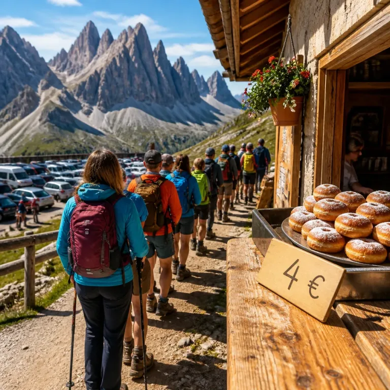 Hype um Krapfen treibt Wanderer in die Dolomiten – Warteschlangen statt Aussicht