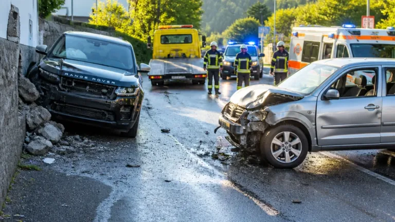 Frühmorgendliche Kollision in Liesberg: Range Rover prallt gegen Mauer und Suzuki