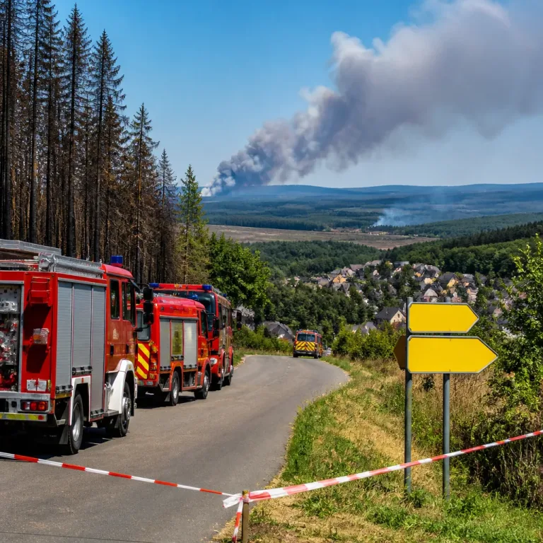 Grosses Feuer im Hohen Venn: Lage an der deutsch-belgischen Grenze entspannt sich leicht