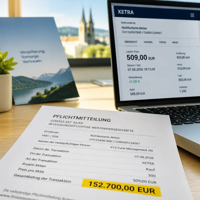 Vorstandsmitglied tätigt Aktienkäufe bei Münchener Rück: Offenlegung zeigt Transaktionen im Wert von 152,7k EUR