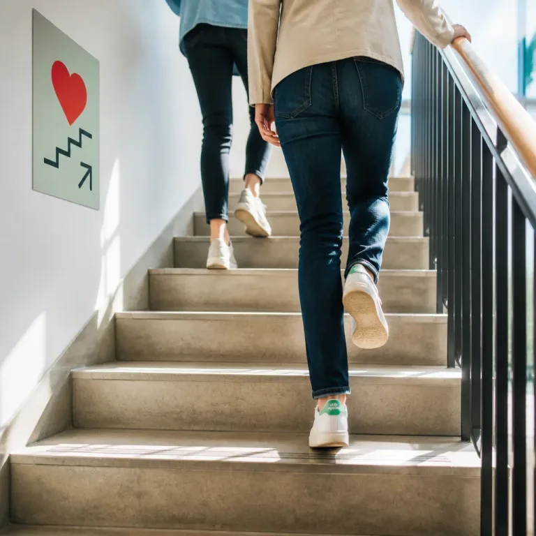 Schon kurzes Treppensteigen kann Herz-Kreislauf-Risiko deutlich senken, zeigt Übersichtsarbeit