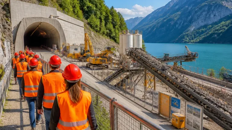 Grosser Andrang beim Tag der offenen Baustelle an der Neuen Axenstrasse in Sisikon