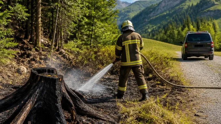 Illegale Einweggrills lösen Brand am Waldrand der Alp Appenzeller Sämtis aus