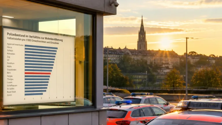 Kanton Bern bleibt bei Polizeidichte hinter dem Schweizer Durchschnitt zurück