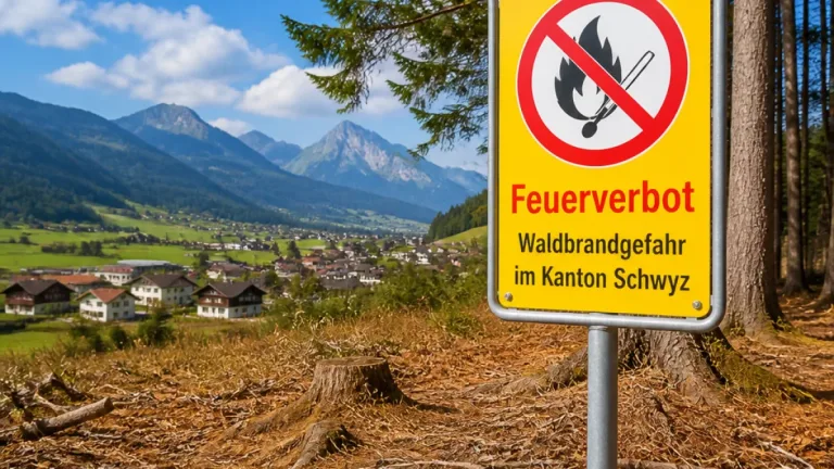 Kanton Schwyz warnt: Anhaltende Trockenheit erhöht Gefahr von Waldbränden deutlich