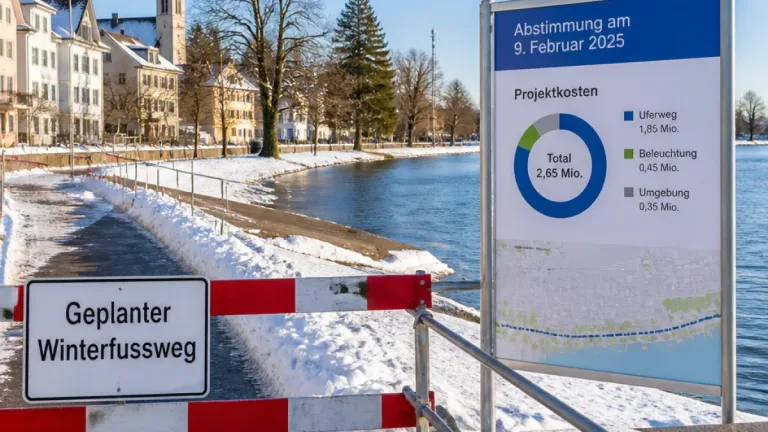 Kanton übernimmt bis zu 50% der Kosten für geplanten Winterfussweg in Arbon