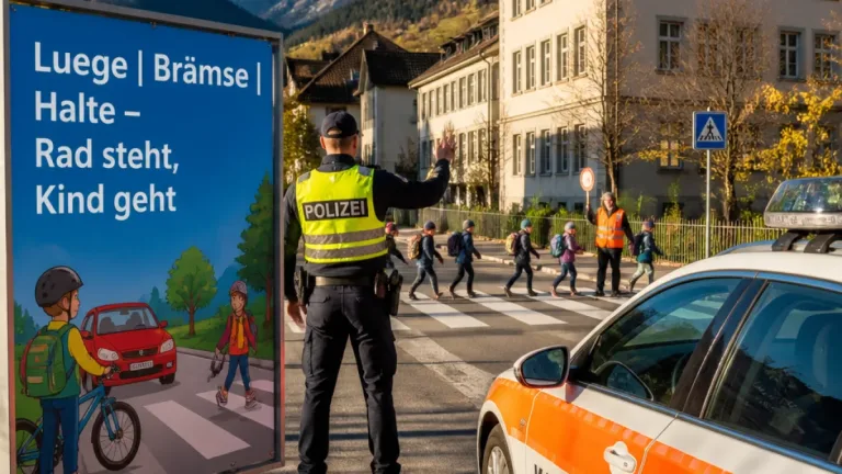Kantonale Polizei verstärkt Kontrollen zum Schulanfang: Fokus auf Geschwindigkeit und Schulwege