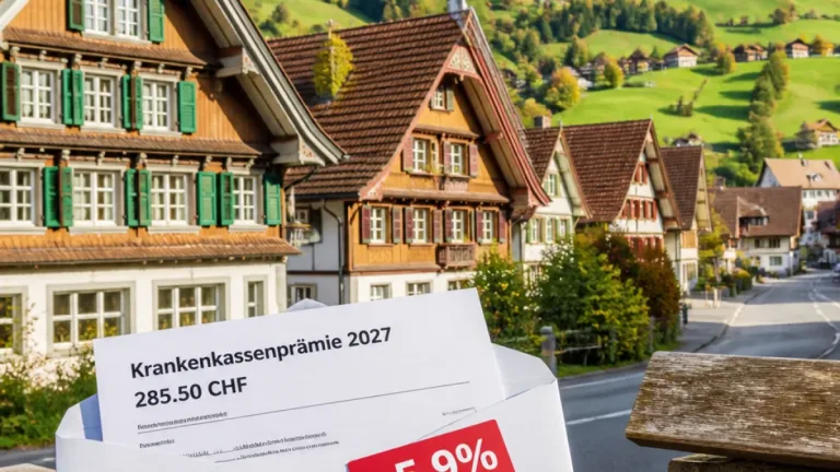 Krankenkassenprämien 2027: Appenzell Innerrhoden bleibt günstig, verzeichnet aber stärksten Prozentanstieg