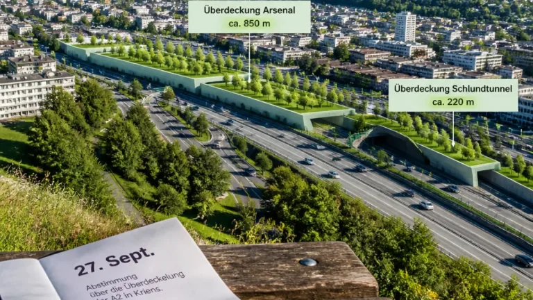 Kriens stimmt über 26,54 Mio. Franken für A2-Überdeckungen ab