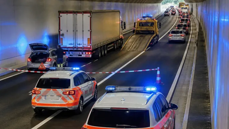 Mann im Kerenzerbergtunnel auf der A3 von Lastwagen erfasst und getötet