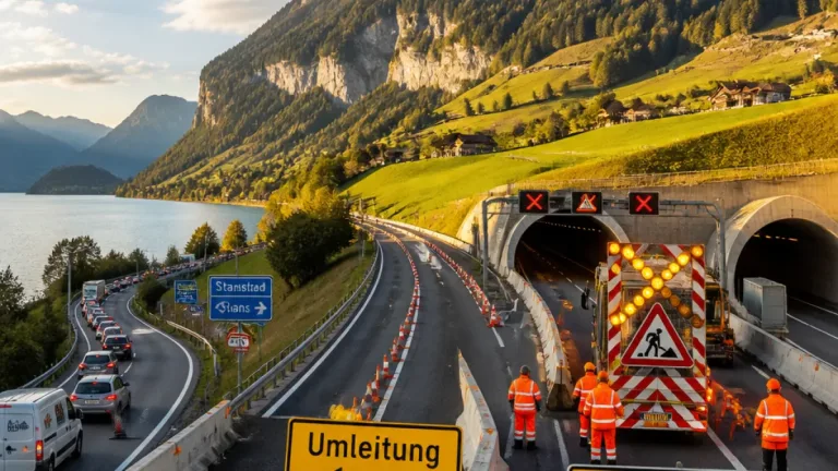 Mehrere Tunnels in Ob- und Nidwalden werden im August und September zeitweise komplett gesperrt