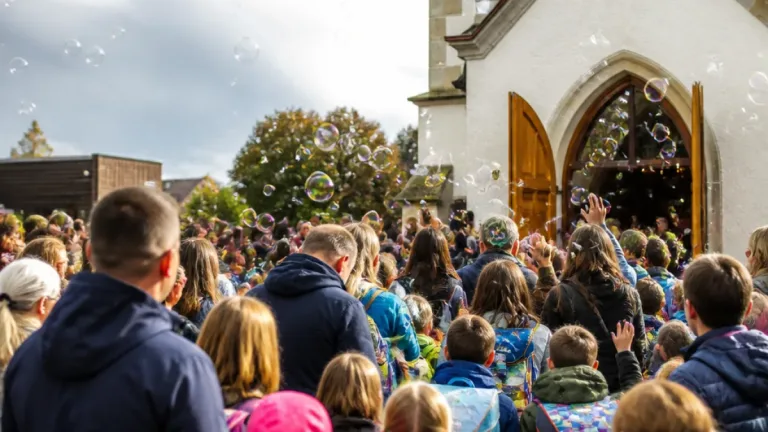 Mit Gottesdienst und Seifenblasenstimmung: Schlatt-Haslen begrüsst neue Schuljahrgänge