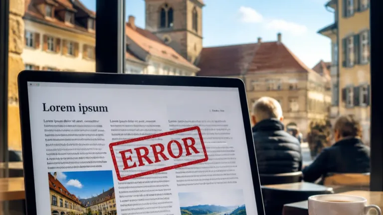 Murten: Regionale Nachrichtenseite liefert nur Platzhalter — Fragen zur Informationsqualität