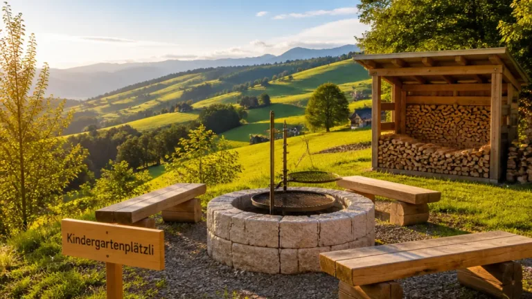 Neue Feuerstelle in Hundwil eröffnet: Treffpunkt mit Grillstelle und Holzunterstand