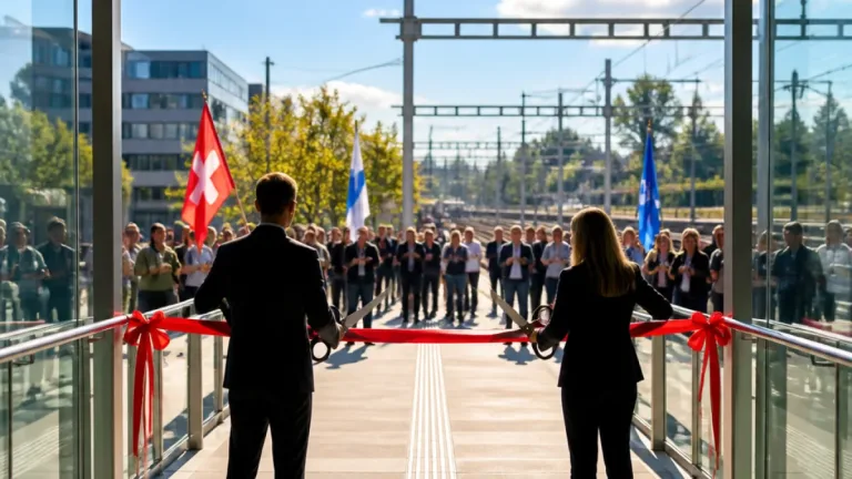 Neue Passerelle am Bahnhof Stettbach stärkt Verbindung zwischen Dübendorf und Zürich