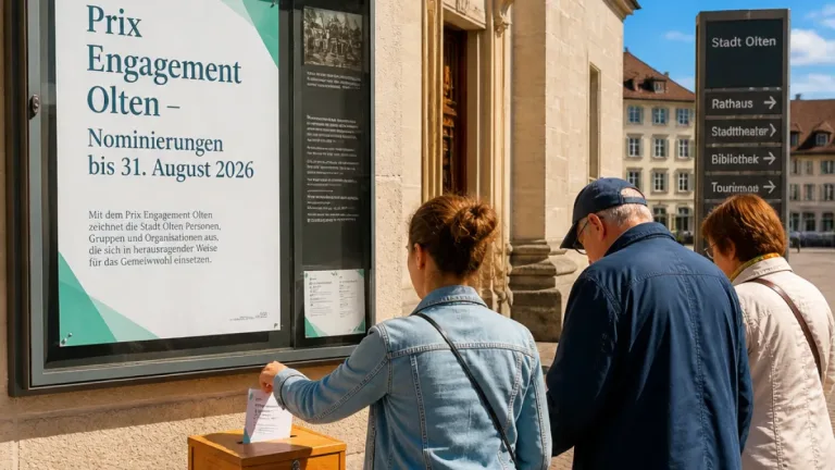 Olten schreibt den Prix Engagement 2026 aus: Nominierungen noch bis 31. August möglich
