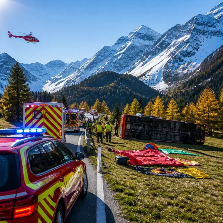 Reisebus verunglückt in Graubünden: Mehrere Tote und Verletzte bei Unfall zwischen Susch und Zernez