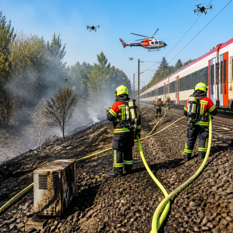 Böschungsbrände legen Strecke Krefeld–Neuss lahm – Regionalverkehr betroffen