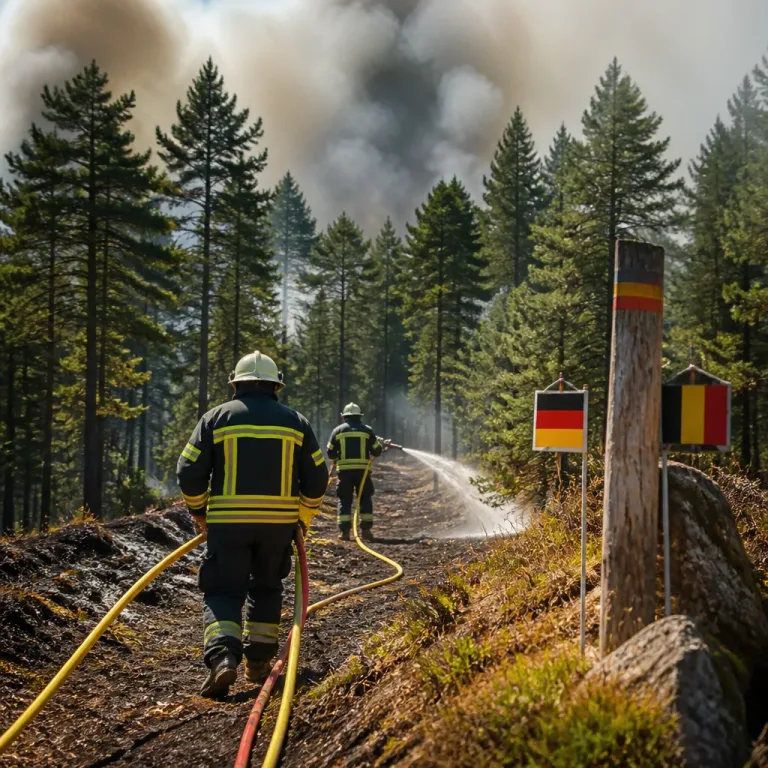 Entspannung in Teilen Deutschlands, aber in Belgien tobt weiter ein grosser Waldbrand nahe der Grenze