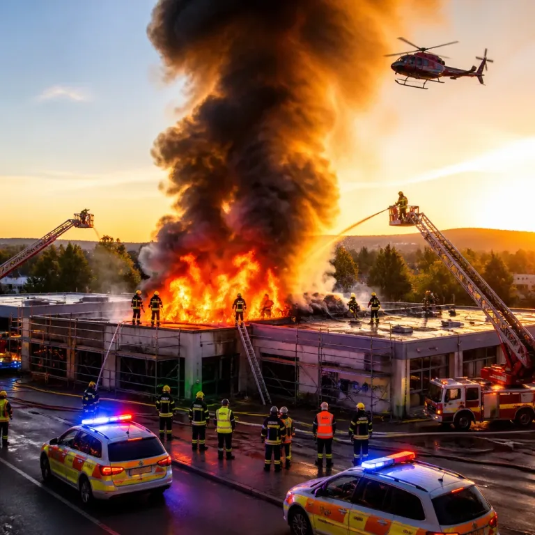 Grossbrand auf Baustelle in Stuttgart: Rauchsäule löst Polizeieinsatz und Hubschrauberkontrolle aus