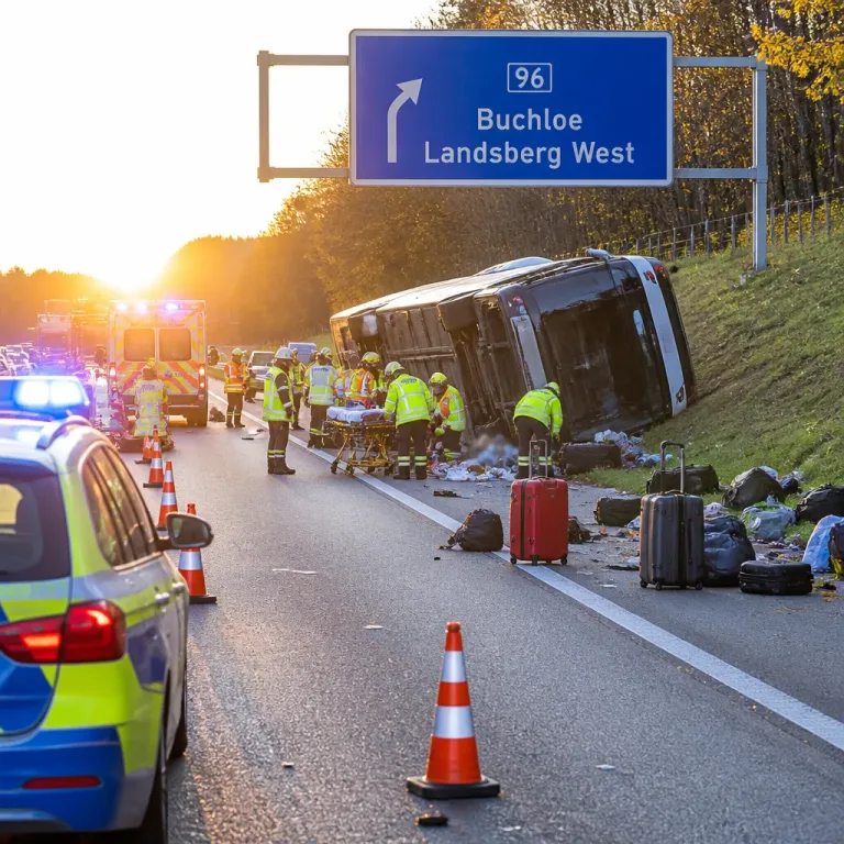 Reisebus auf A96 umgekippt: Zwei Tote, Dutzende Verletzte – Staatsanwaltschaft ermittelt