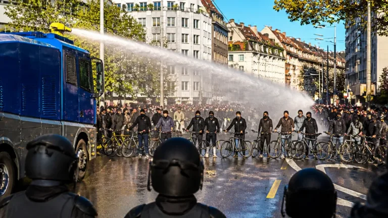 Polizei setzt Wasserwerfer ein: «Marsch fürs Läbe» in Zürich Oerlikon kurz unterbrochen