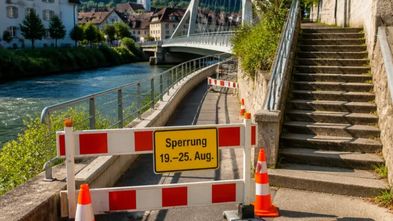 Rampe bei Weiermattbrücke in Liestal wegen Belagsarbeiten eine Woche gesperrt