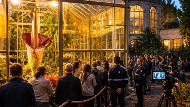Rarität in Basel: Titanwurz im Botanischen Garten entfaltet ihre Blüte und zieht Massen an