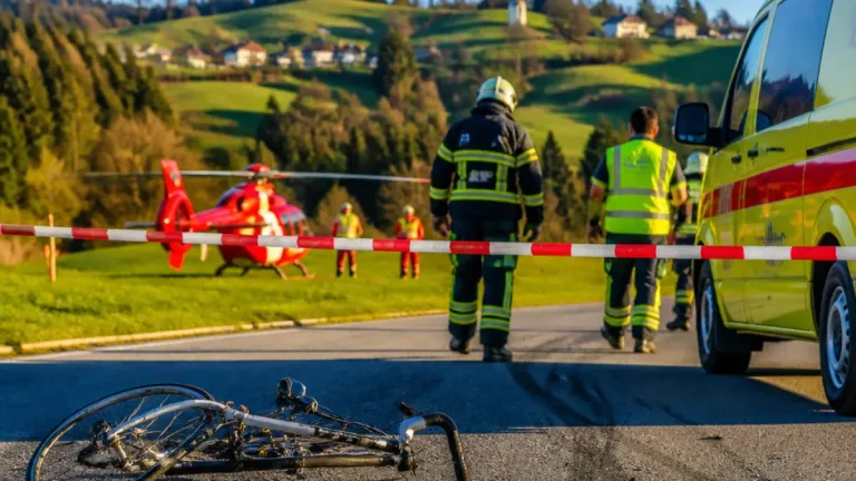 Rennvelo-Unfall zwischen Bühler und Trogen: Mann mit lebensbedrohlichen Verletzungen ins Spital geflogen