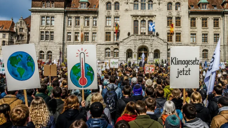 Rund 1'500 Menschen demonstrieren in Fribourg für Umsetzung des kantonalen Klimagesetzes