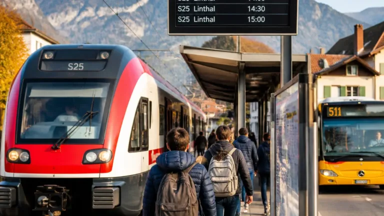 S25 stoppt ab Dezember wieder in Nieder- und Oberurnen – halbstündlicher Anschluss und zusätzliche Busmassnahmen