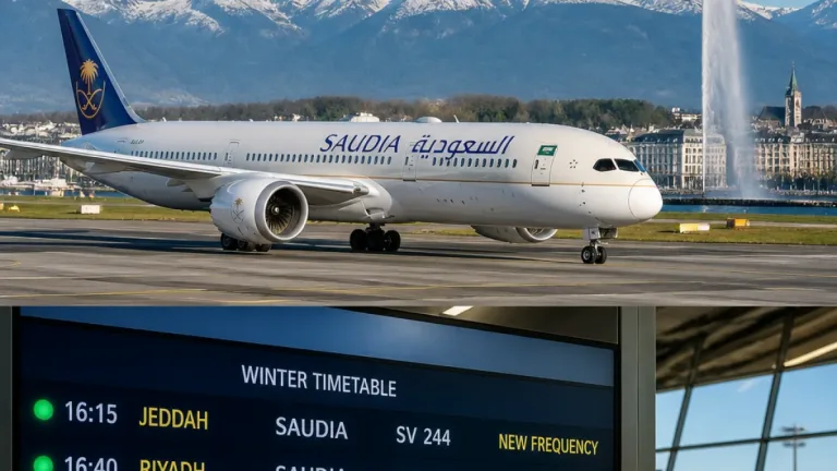 Saudia erhöht Flüge nach Genf und Zürich: Mehr Verbindungen ab Herbst/Winter 2026
