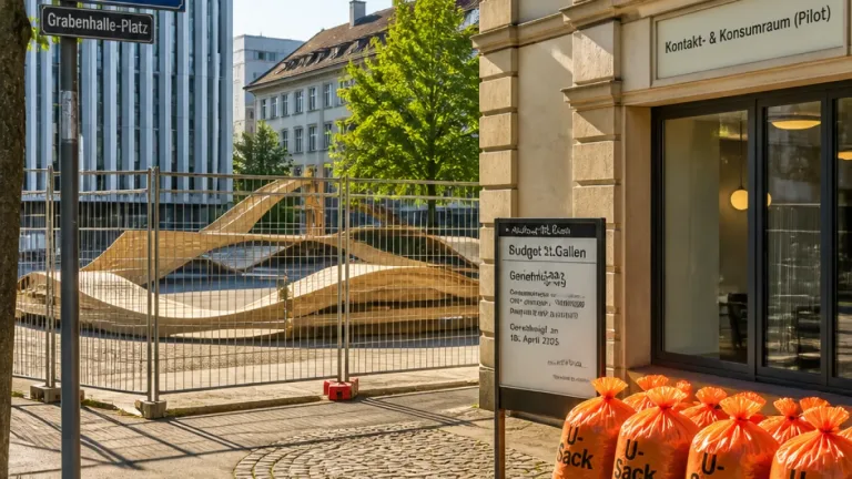 St. Galler Stadtparlament genehmigt Konsumraum-Pilot, Pumptrack und definitive U‑Sack-Lösung