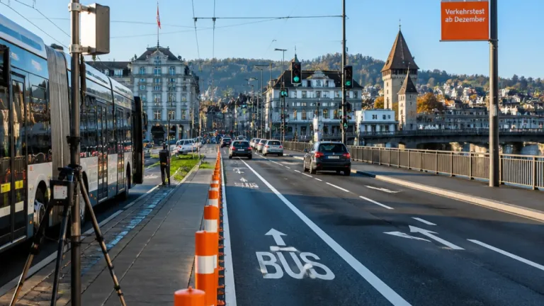 Stadt Luzern testet Busspuren – TCS warnt besonders vor Eingriff auf der Seebrücke