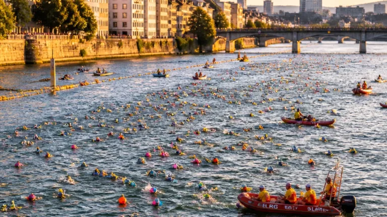 Tausende beim Rheinschwimmen: Ein heisser Abend in Basel zieht die Stadt an den Rhein