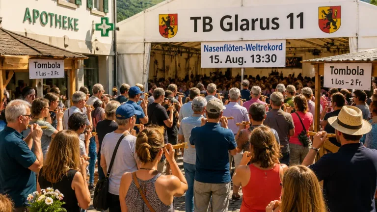 TB Glarus 11 will mit 500 Personen an der Chilbi Nasenflöten-Weltrekord versuchen
