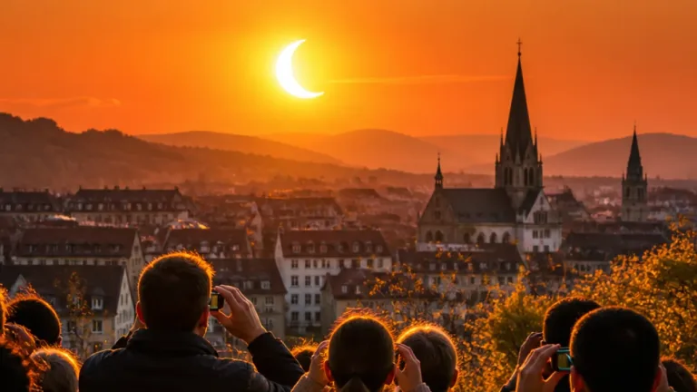 Teilweise Verfinsterung: So erlebte Freiburg die Sonnenfinsternis am Abend des 12. August