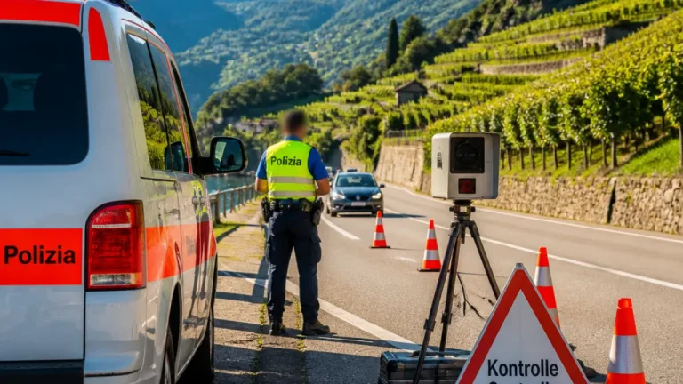 Tessin: Mobile und semistationäre Tempokontrollen vom 17. bis 23. August angekündigt