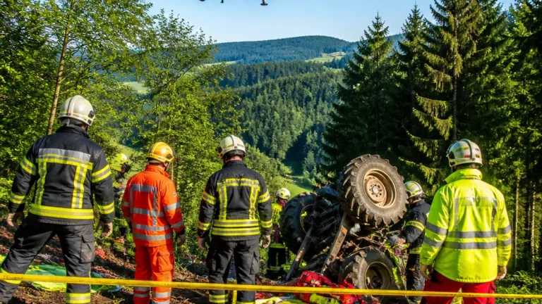 Traktor kippt im Wald bei Rothenfluh um – Lenker schwer verletzt und mit Helikopter ins Spital geflogen