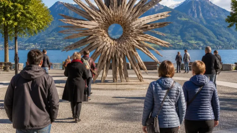 Ugo Rondinone setzt mit «The Sun» neues Zeichen auf dem Auslandschweizerplatz in Brunnen