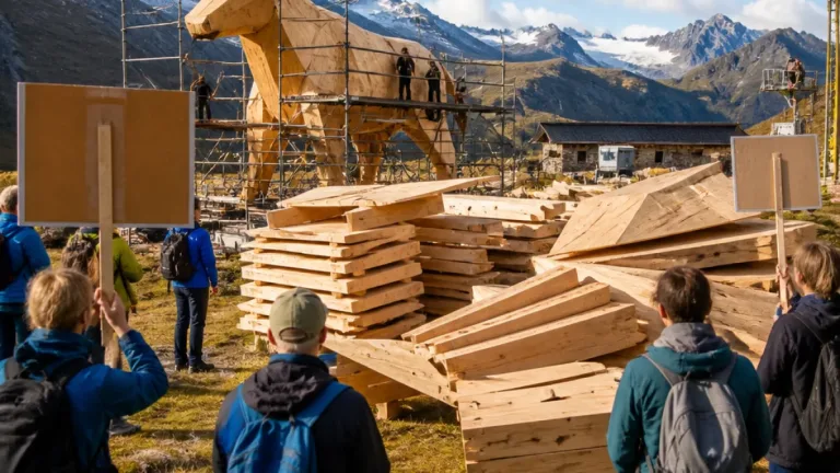 Umstrittener Holzstier «Max» soll auf Nätschen bei Andermatt wiederaufgebaut werden