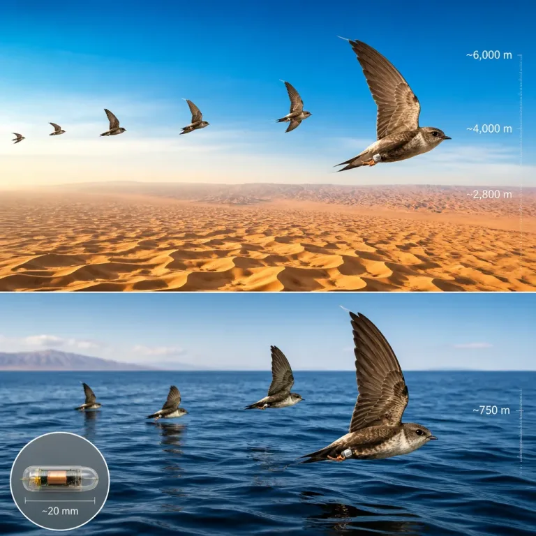 Schweizer Studie: Zugvögel steigen über Sahara deutlich höher als über offenes Meer