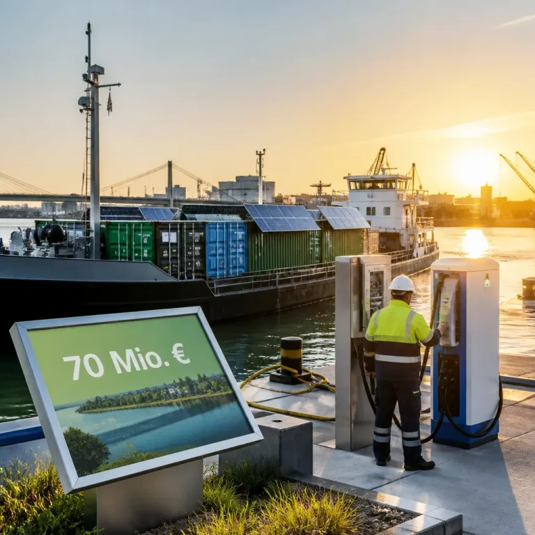 Deutschland stellt bis zu 70 Millionen Euro zur Förderung emissionsarmer Binnenschifffahrt bereit