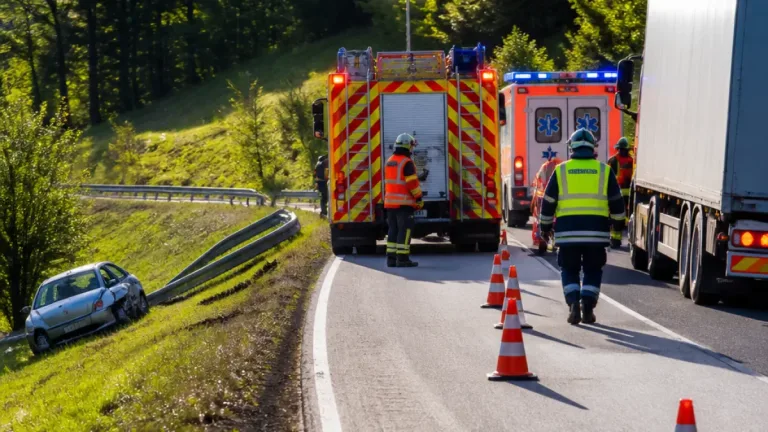 Unfall in Cham: Renault übersieht Sattelzug – zwei Leichtverletzte am Traschinger Berg