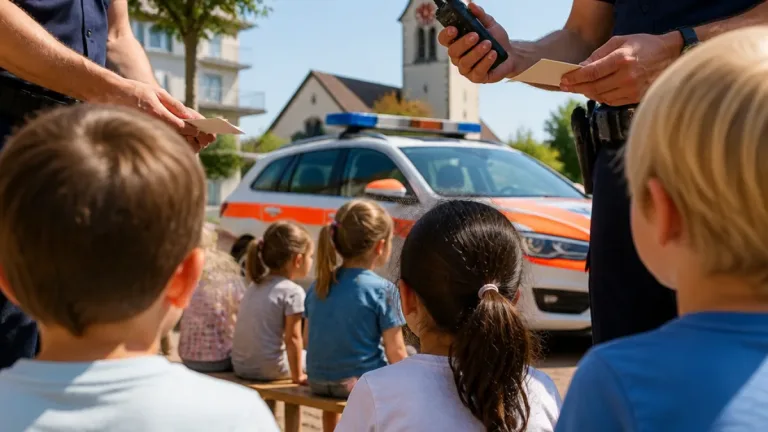Uster: 55 Kinder lernen bei der Stadtpolizei Notruf, Beobachtung und Polizeialltag kennen